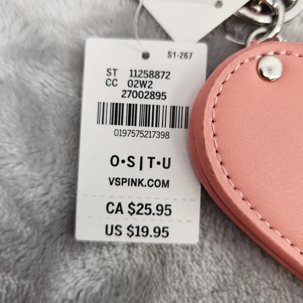 Victoria's‎ Secret Pink Heart Mirror Keychain NWT